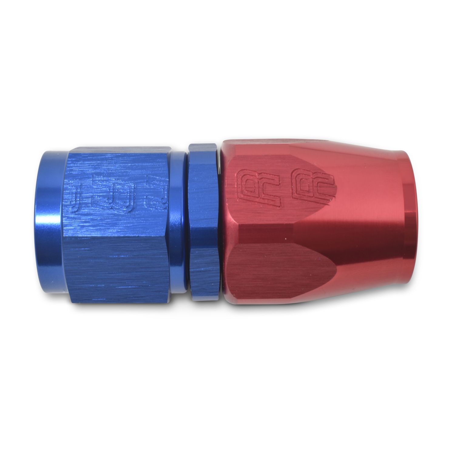 4AN ProClassic Straight Hose End – Red/Blue Finish