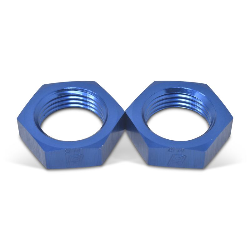 3AN to 3/8"-24 Thread Bulkhead Nut Adapter Fitting – Blue Finish