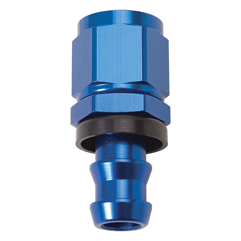 4AN Twist-Lok Straight Hose End – Blue Finish