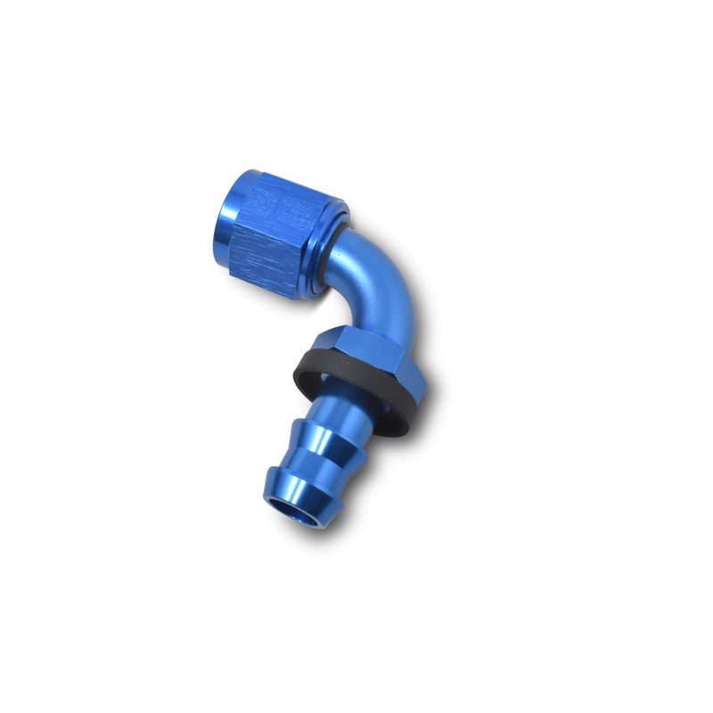 4AN Twist-Lok 90 Degree Hose End – Blue Finish