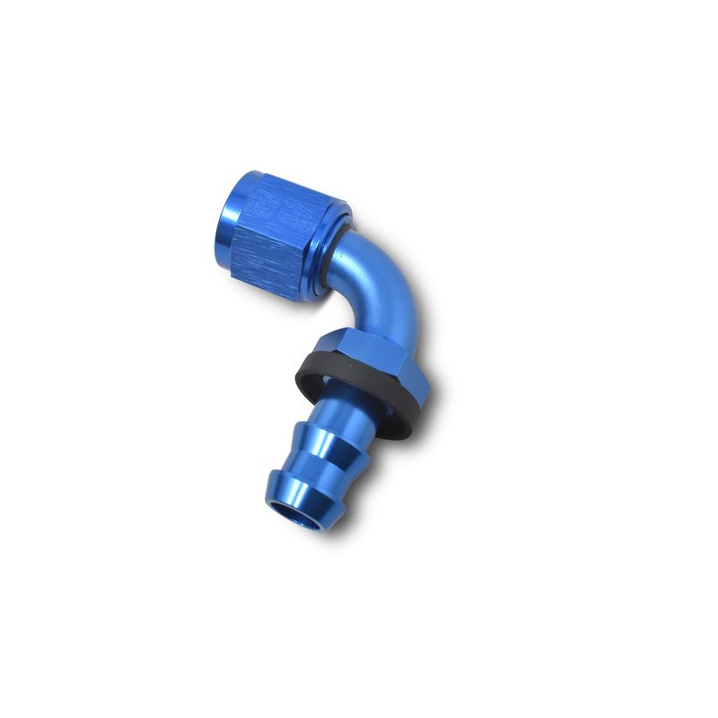 6AN Twist-Lok 90 Degree Hose End – Blue Finish
