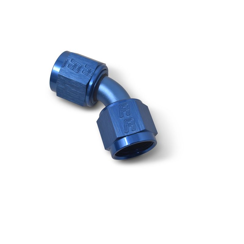 6AN 45 Degree Swivel Coupler Adapter Fitting – Blue Finish