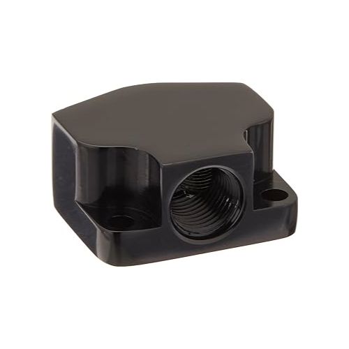 Black Billet Aluminum Fuel Y-Block – -6 AN