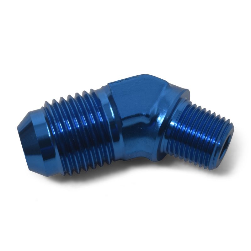 6AN 45 Degree Flare to 1/8" Pipe Adapter Fitting – Blue Finish