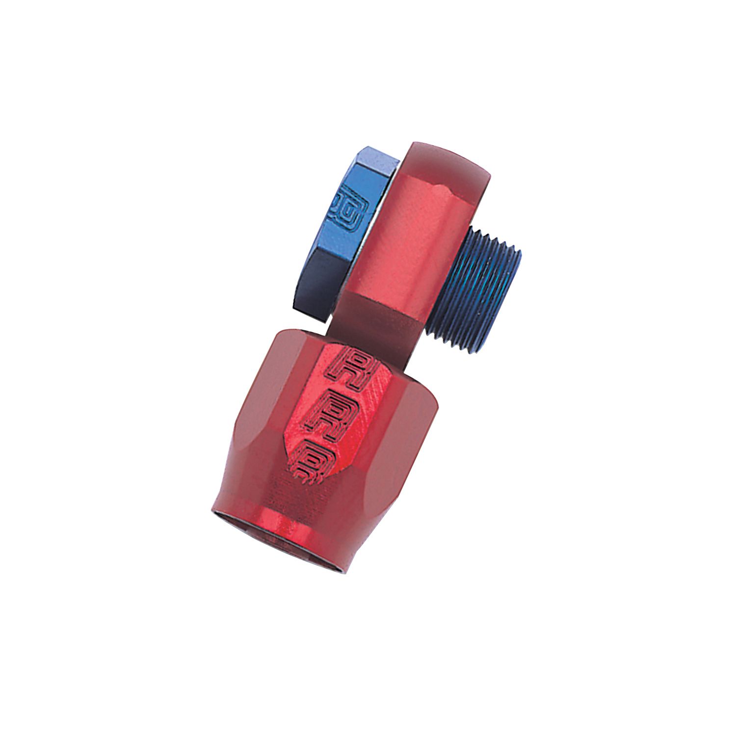 6AN Edelbrock Thunder/Performer Carburetor 5/8"-20 Banjo Adapter Fitting – Red/Blue Finish