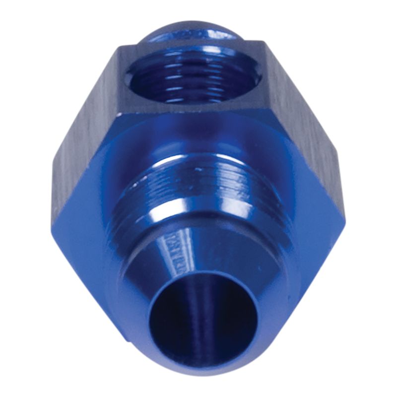 6AN Flare Union Fuel Pressure Adapter – Blue Finish