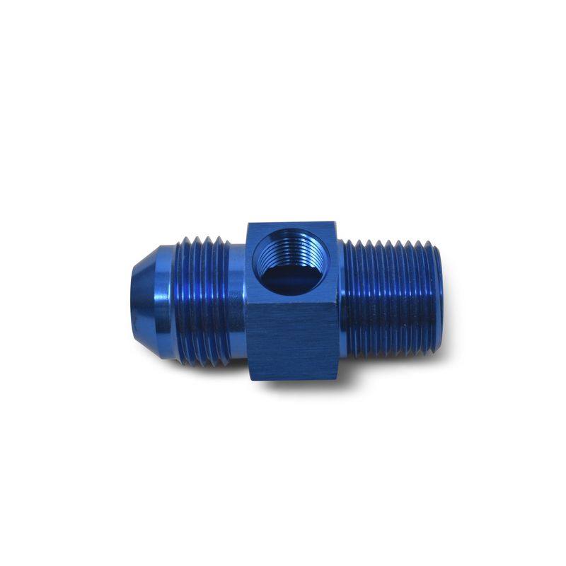 6AN Flare to 3/8" Pipe Fuel Pressure Adapter – Blue Finish