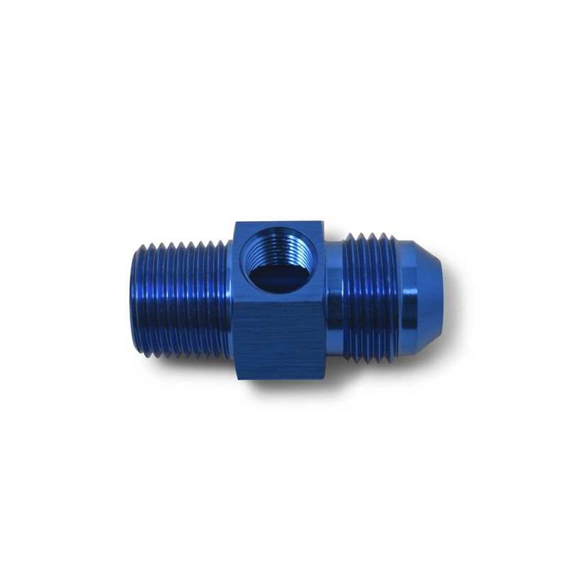6AN Flare to 3/8" Pipe Fuel Pressure Adapter – Blue Finish