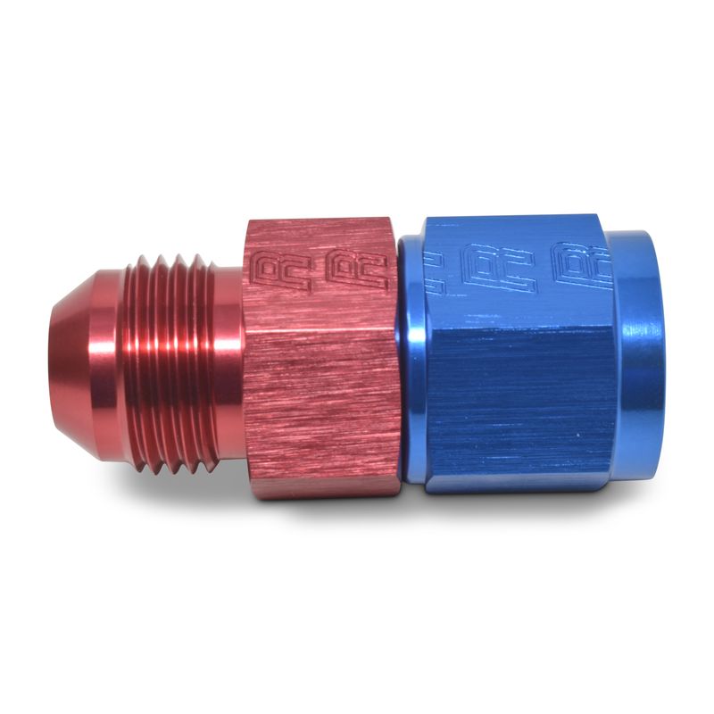 6AN Fuel Pressure Takeoff Adapter – 1/8" NPT Side Port – Red/Blue Finish