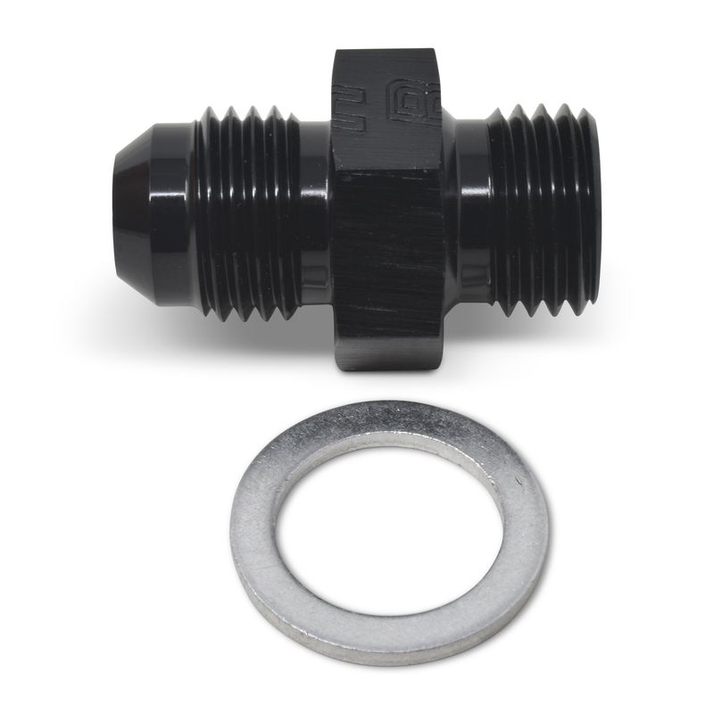 6AN Flare to 14mm x 1.5 Metric Adapter Fitting – Black Finish