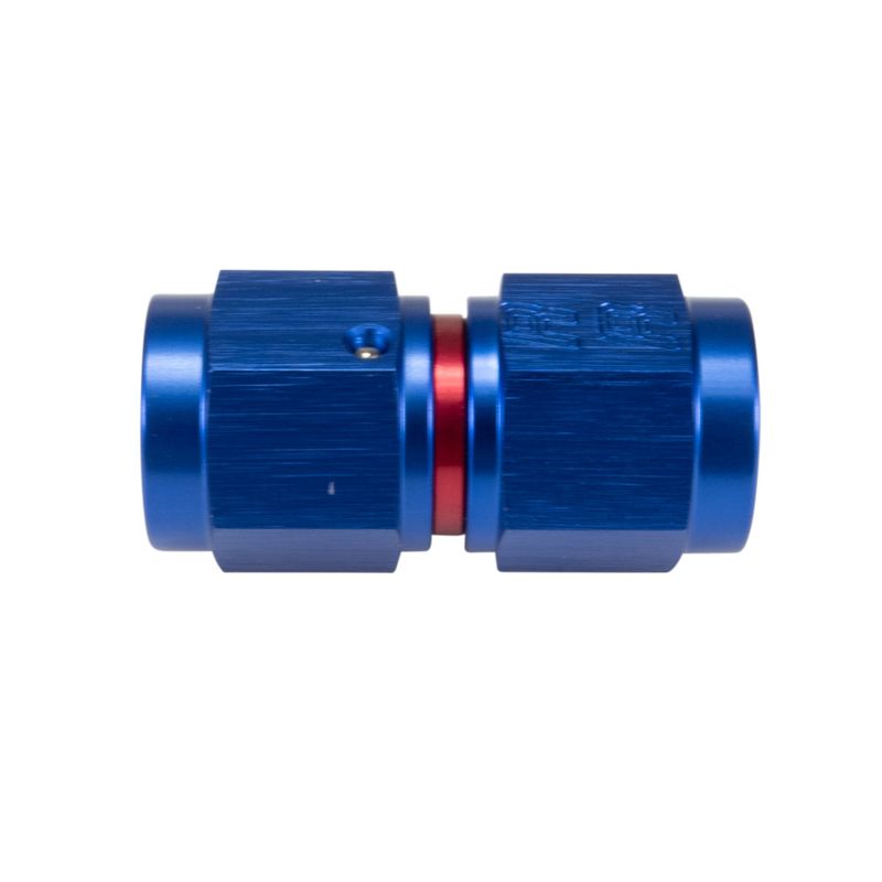 8AN Straight Swivel Coupler Adapter Fitting – Red/Blue Finish