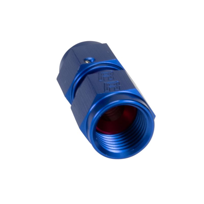 8AN Straight Swivel Coupler Adapter Fitting – Red/Blue Finish