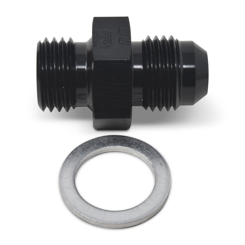 6AN Flare to 12mm x 1.5 Metric Adapter Fitting – Black Finish