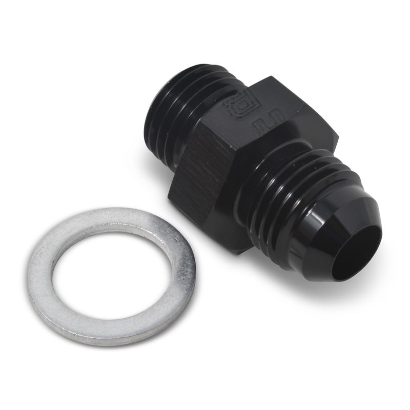 6AN Flare to 12mm x 1.5 Metric Adapter Fitting – Black Finish