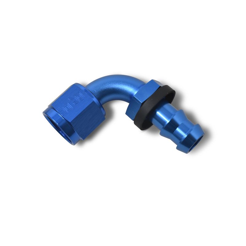 10AN Twist-Lok 90 Degree Hose End – Blue Finish