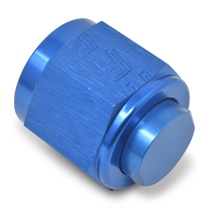 12AN Flare Cap Adapter Fitting – Blue Finish