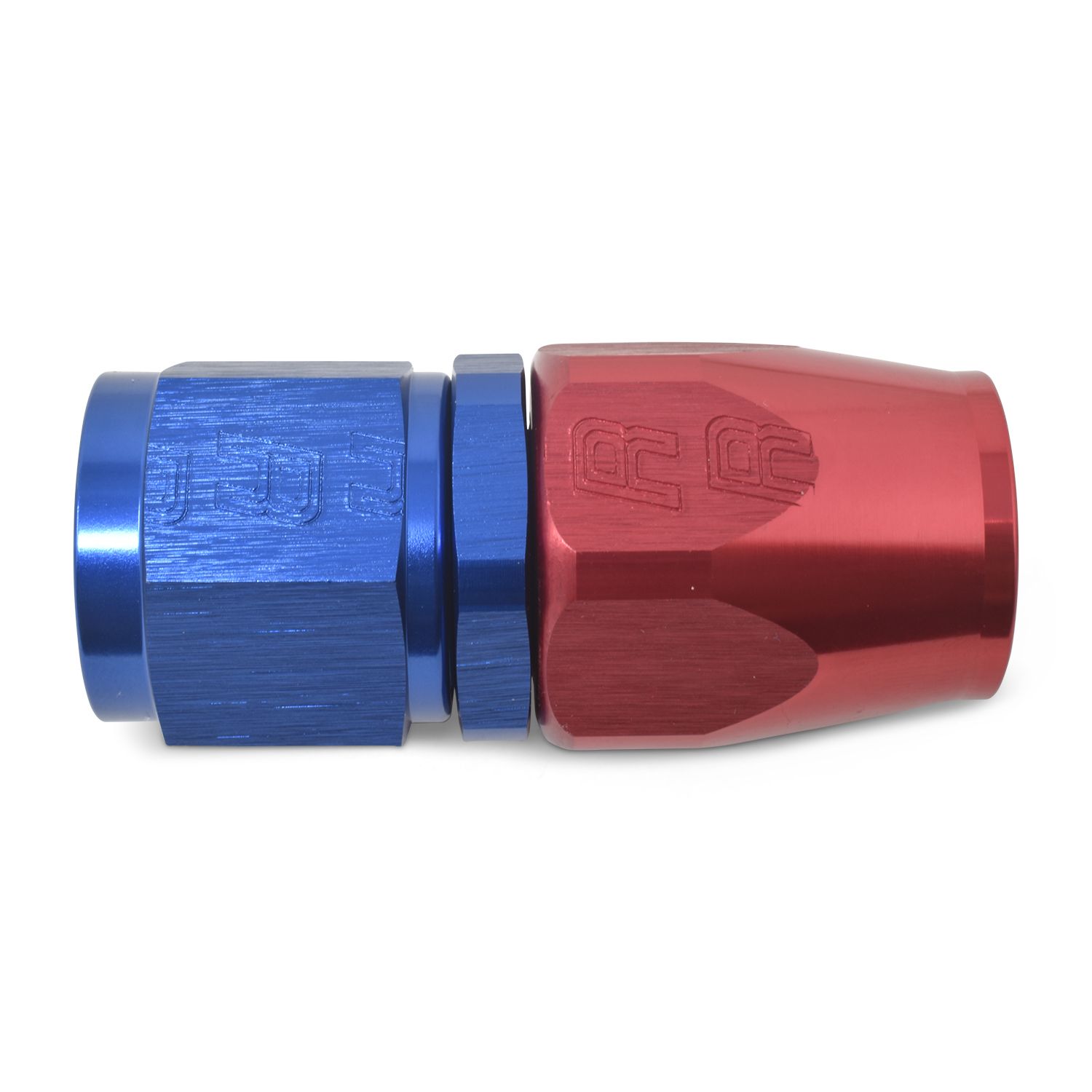 10AN ProClassic Straight Hose End – Red/Blue Finish