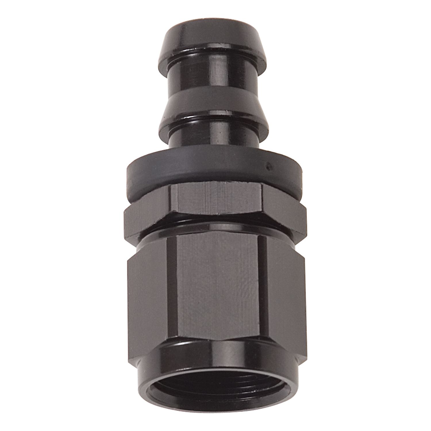 10AN Twist-Lok Straight Hose End – Black Finish