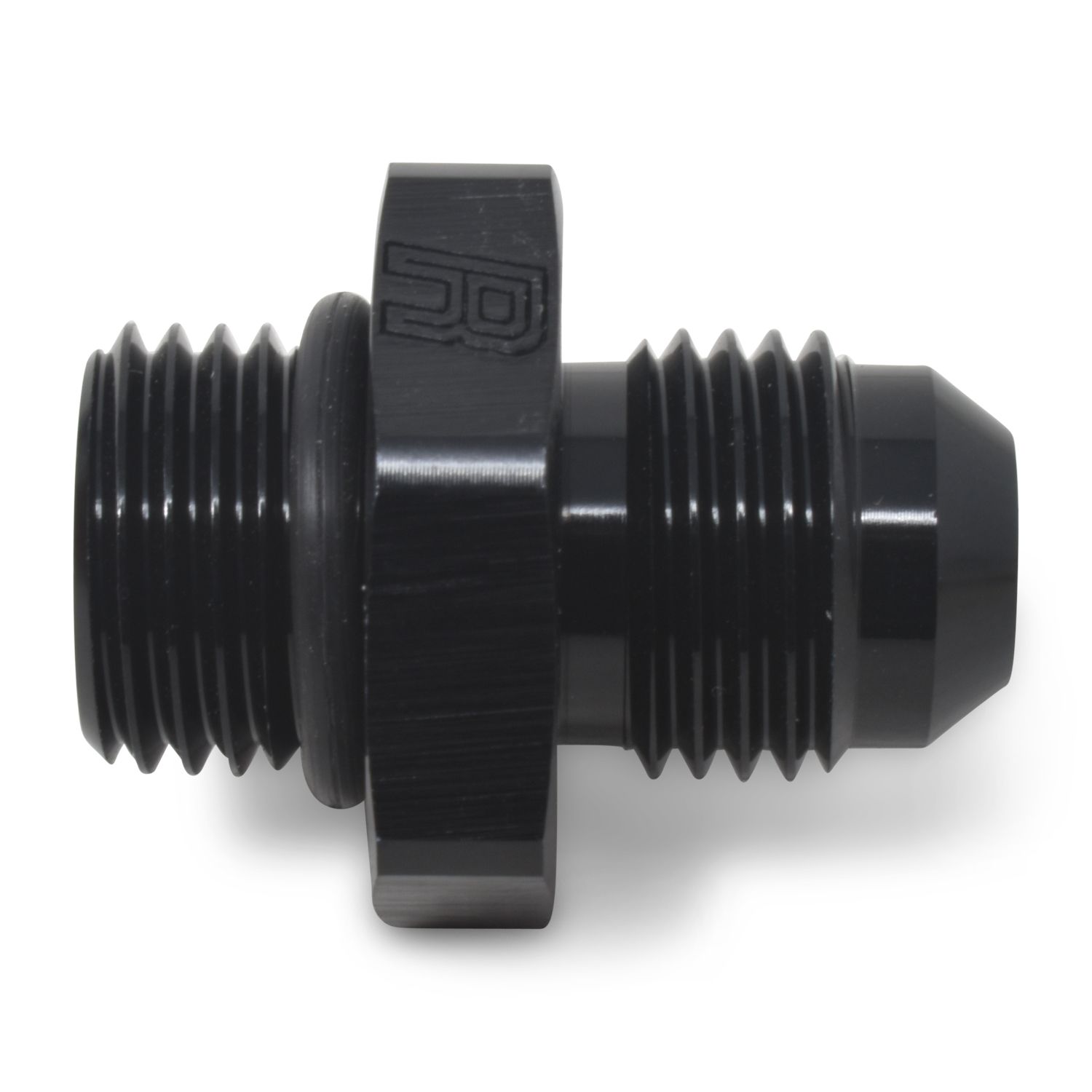 10AN to 8AN Radius Port O-Ring Boss Adapter – Black Finish
