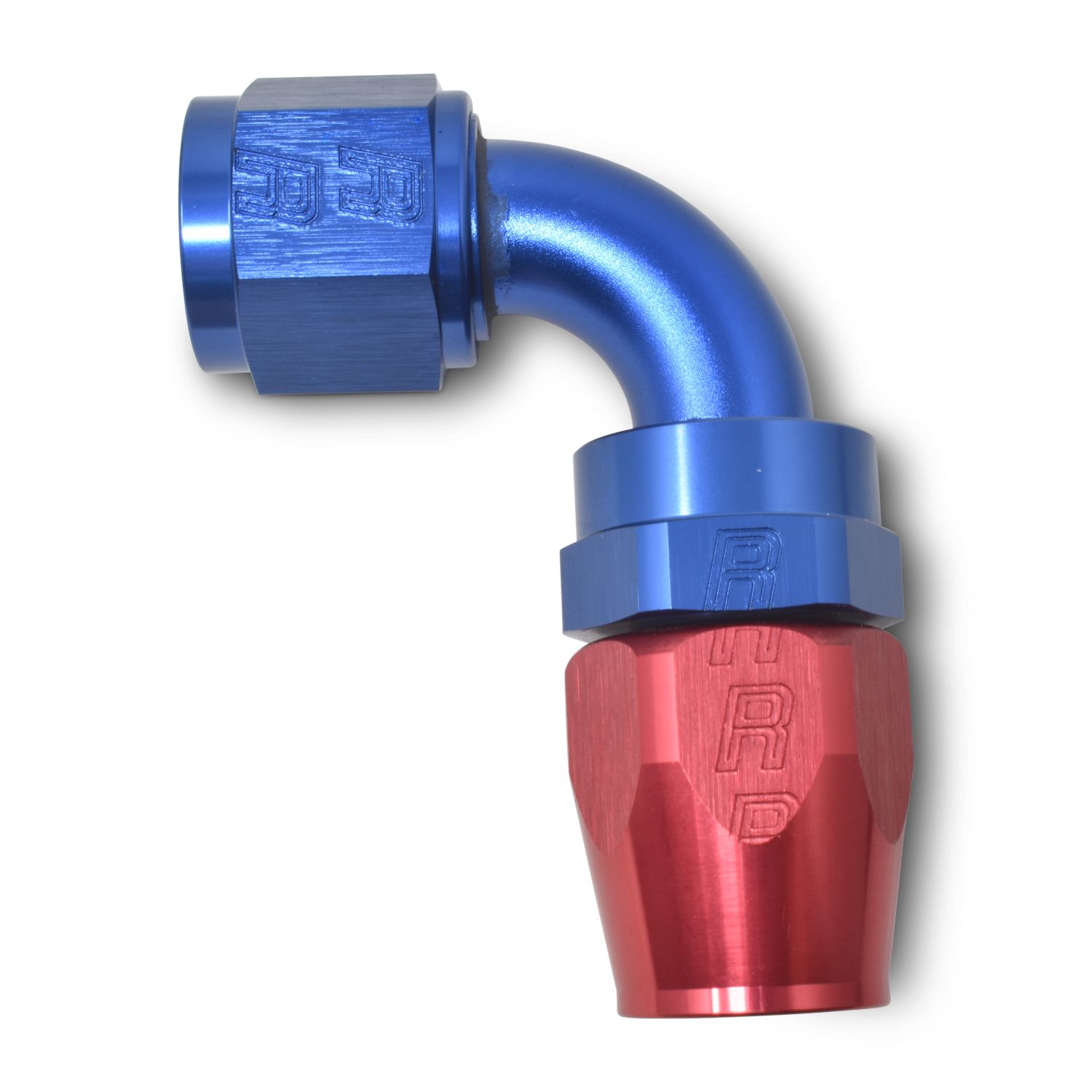 12AN ProClassic 90 Degree Hose End – Red/Blue Finish