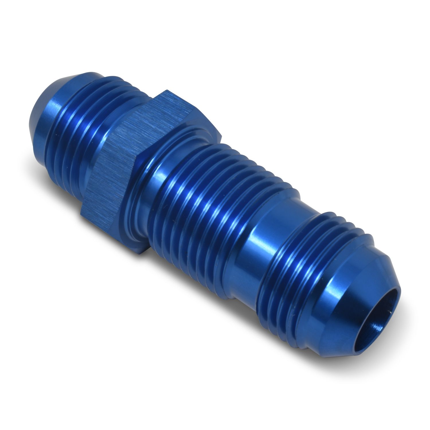 10AN Straight Flare Bulkhead Adapter Fitting – Blue Finish
