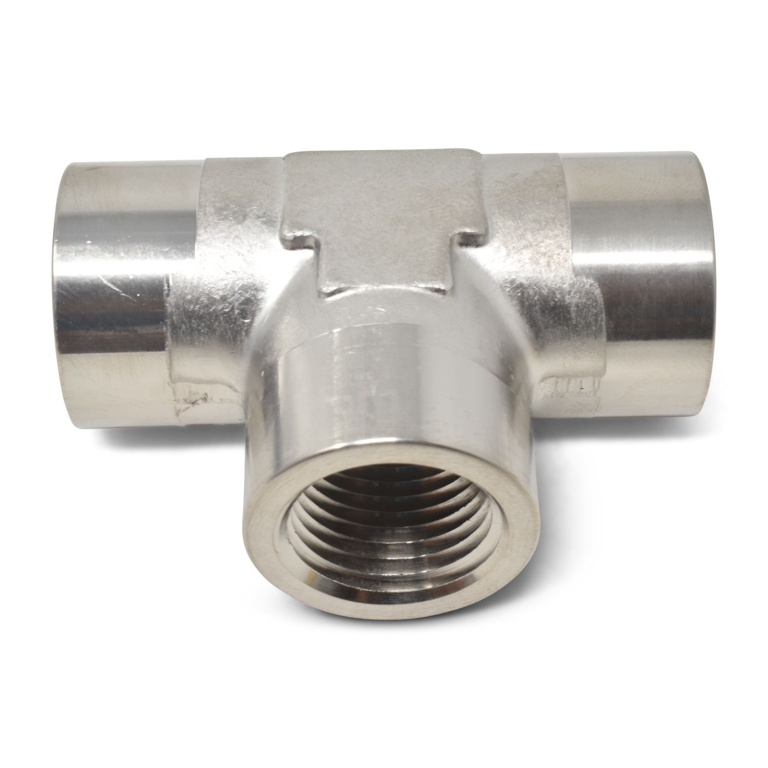1/8" Female NPT Pipe Tee Adapter Fitting – Endura Finish