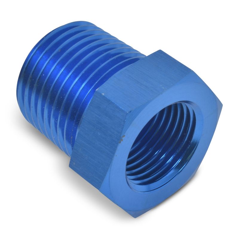 1/2" Male To 1/8" Female Pipe Bushing Reducer Adapter Fitting – Blue Finish