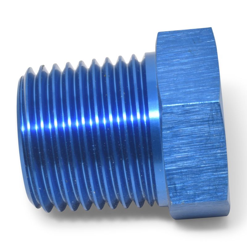 3/8" Male To 1/8" Female Pipe Bushing Reducer Adapter Fitting – Blue Finish