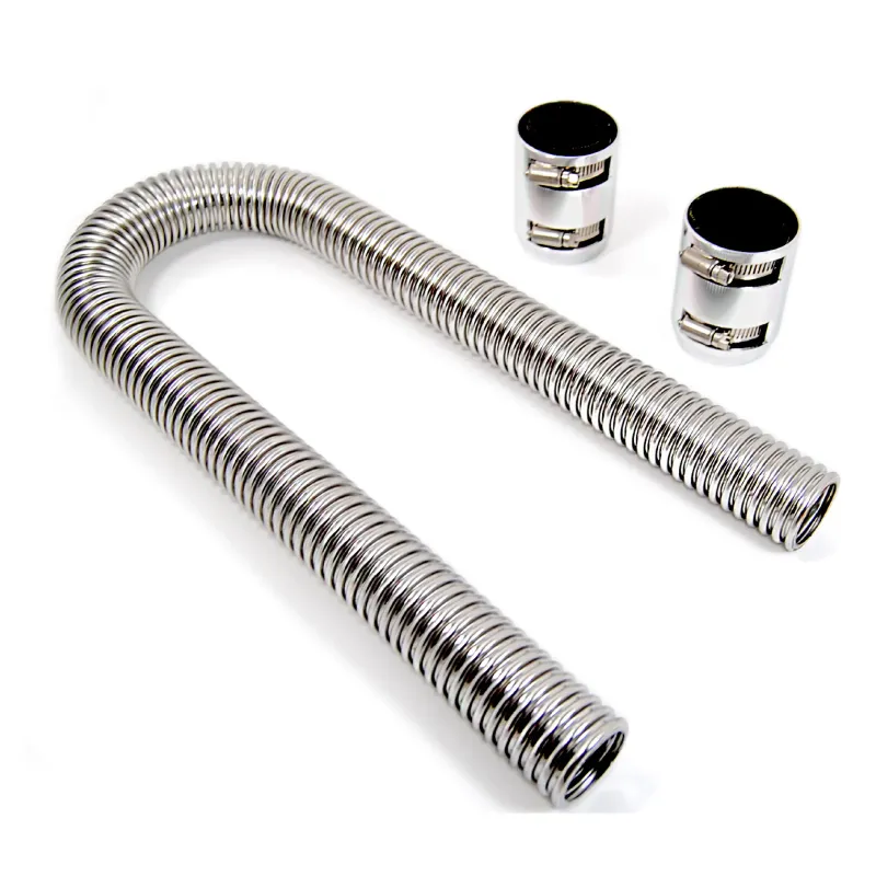 36" Stainless Steel Radiator Hose Kit – Polished