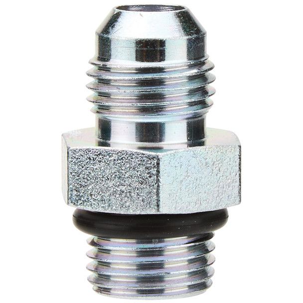 Power Steering Adapter Fitting with O-Ring, -6 AN to 9/16"-18