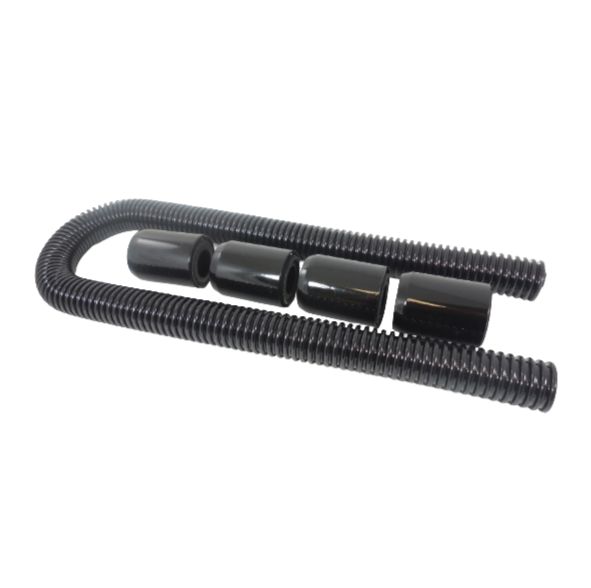 48" Stainless Steel Radiator Hose Kit – Black