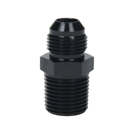 AN to NPT Straight Adapter Fitting, -8 AN x 1/4" NPT – Black