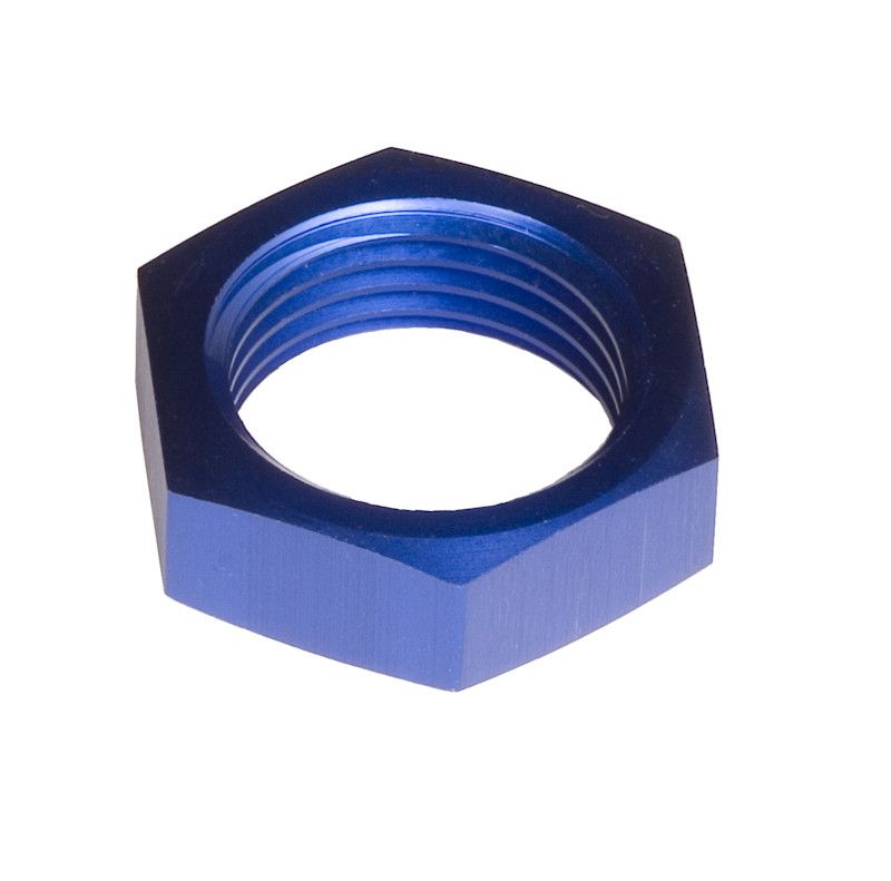 -3 AN Aluminum Bulkhead Nut – Blue (2 Pack)