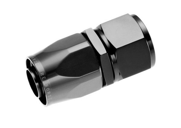 -4 AN Straight Swivel-Seal Female Aluminum Hose End - Black