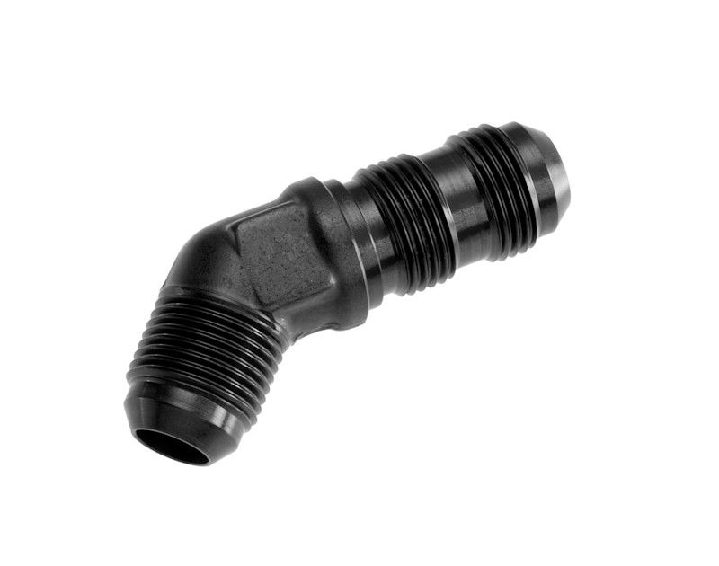Male AN Bulkhead Adapter Fitting – 45 Degree, Black