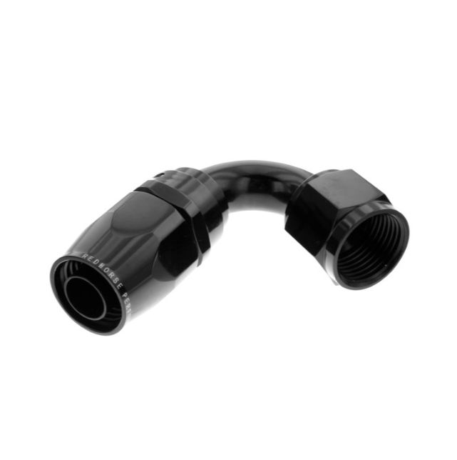 -06 120 Degree Swivel-Seal Female Aluminum Hose End, Black