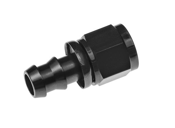 -06 Straight AN Push Lock Hose End, Black
