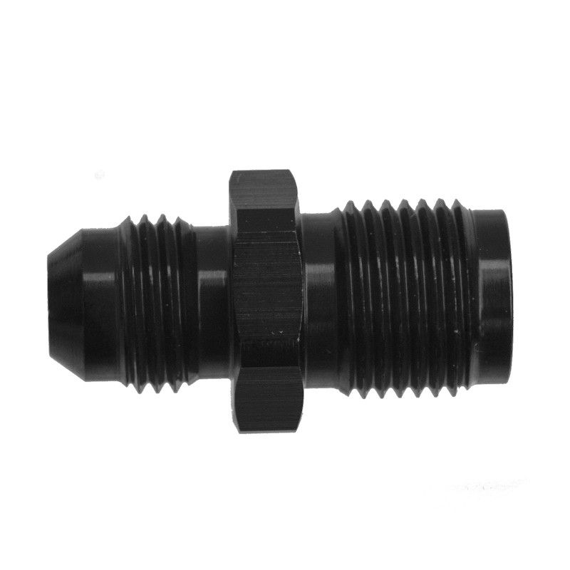 -06 AN Male to 5/8"-18 Inverted Flare Male Adapter, Black