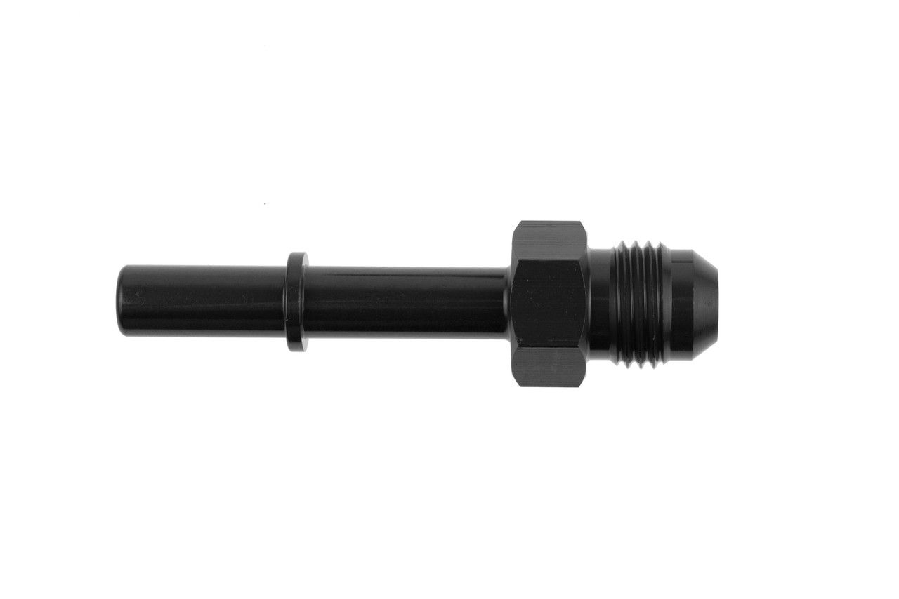 -06 AN Male to 3/8" Push-On EFI Fitting, Black