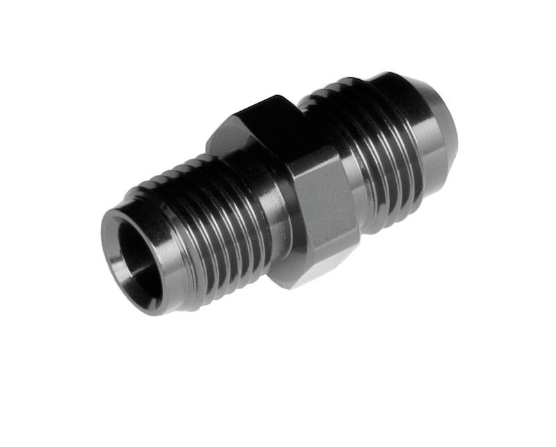 -06 AN Male to 1/2"-20 Inverted Flare Male Adapter, Black