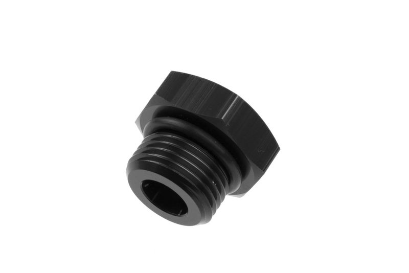-08 AN O-Ring Port Plug, Black