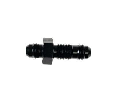 -08 AN Straight Male Bulkhead Adapter, Black