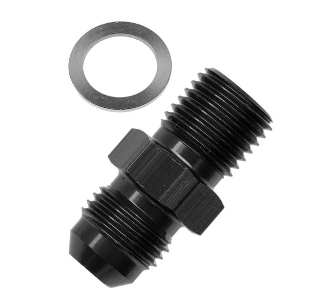 -08 AN Male Flare to M16x1.5 Adapter, Black