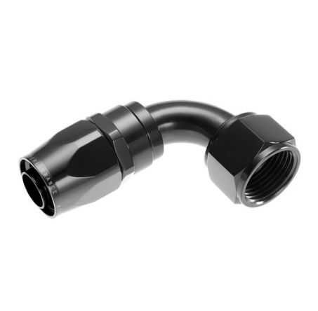 -10 90 Degree Swivel-Seal Female Aluminum Hose End, Black