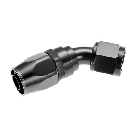 -10 45 Degree Swivel-Seal Female Aluminum Hose End, Black