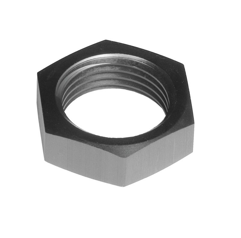 -08 AN Aluminum Bulkhead Nut, Black, 2 Pack