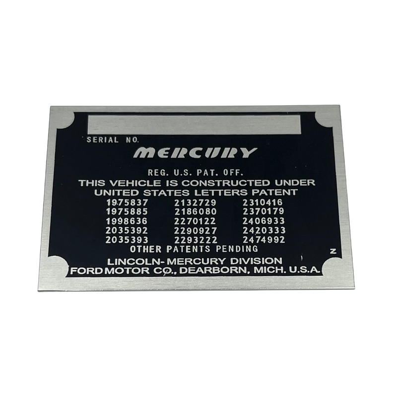 C9 VIN Tag – Mercury (1 Line)