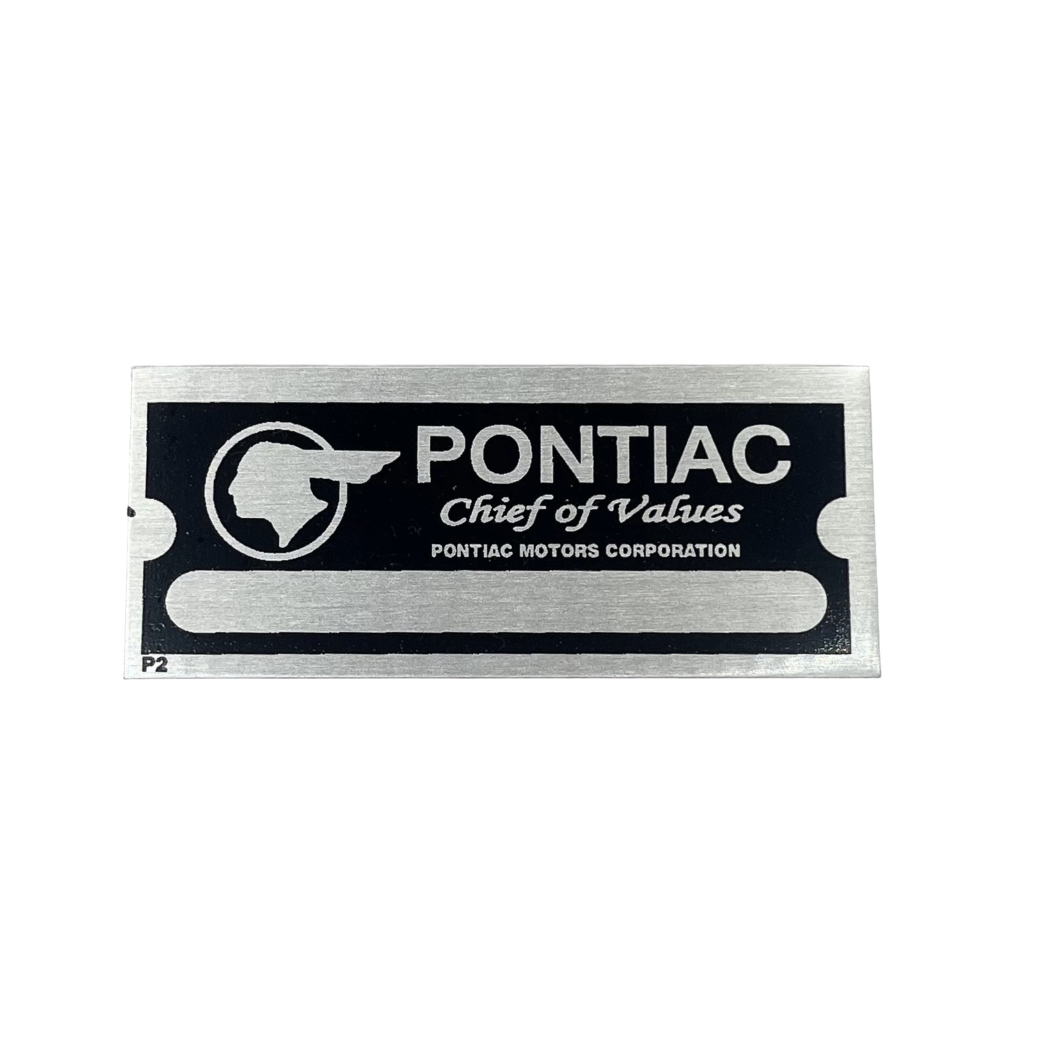 D9 VIN Tag – Pontiac Chief of Values (1 Line)