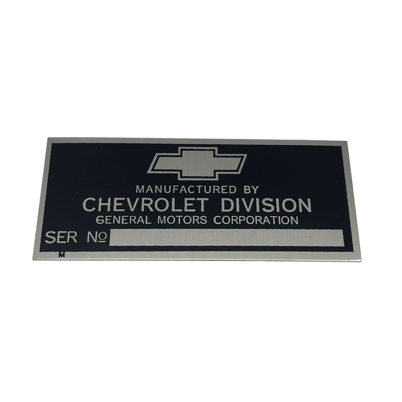 A3 VIN Tag – Chevy Serial No (1 Line)