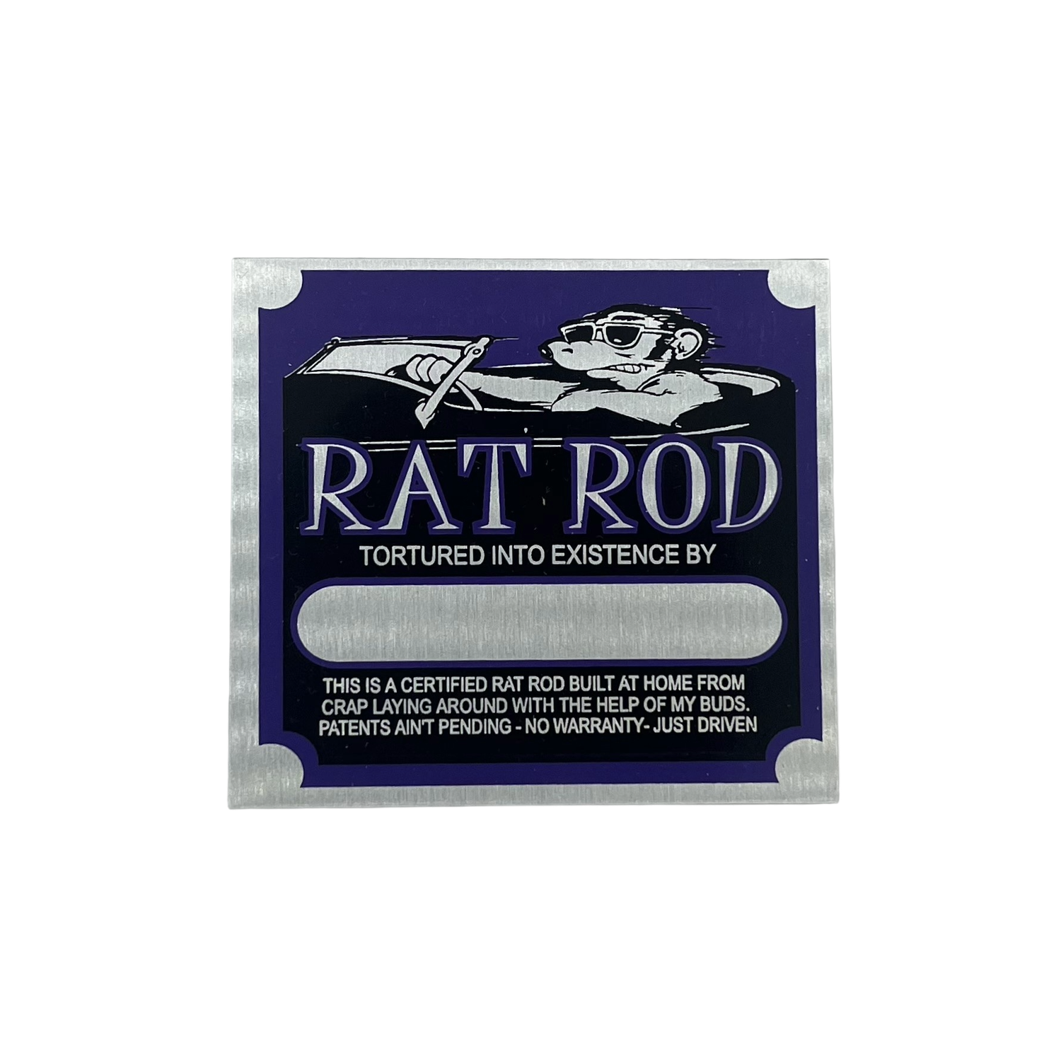 F4 VIN Tag – Rat Rod Tortured into Existence By